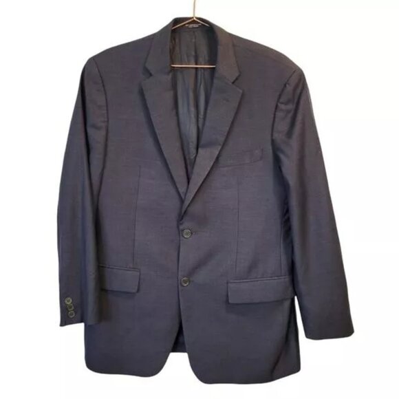 John VarvatosMen's Wool 2 Button Front Delancey Blazer Jacket Blue